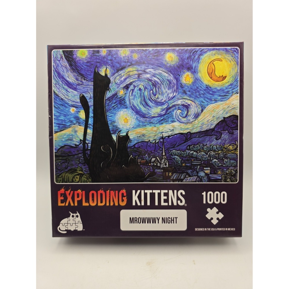 Exploding Kittens Mrowwwy Night 1000-Piece Jigsaw Puzzle